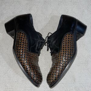 Guido Longinotti Women’s Casual Shoes Size 40 U.S. 9 M Brown Black Weave Party